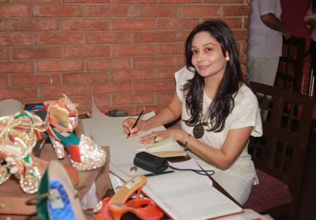 ArNeha Chadha making shoe sketch ArNeha Chadha making shoe sketch