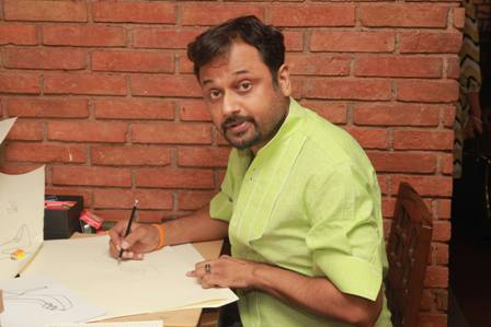 Niket Mishra making shoe sketch Niket Mishra making shoe sketch
