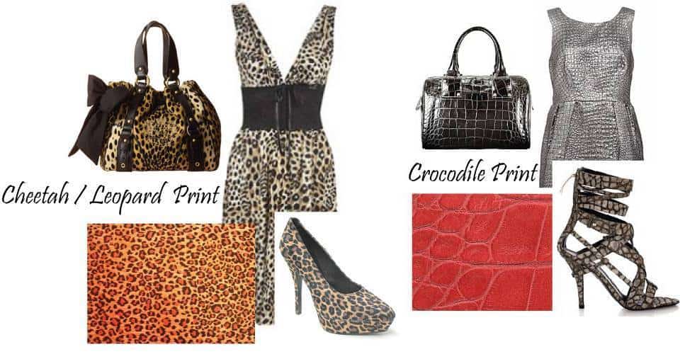 Leopard print and crocodile print Leopard print and crocodile print