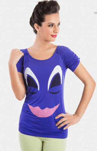 Blue Graphic Art Top
