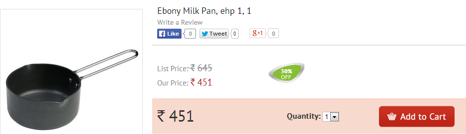 Nirlep Ebony Milk Pan