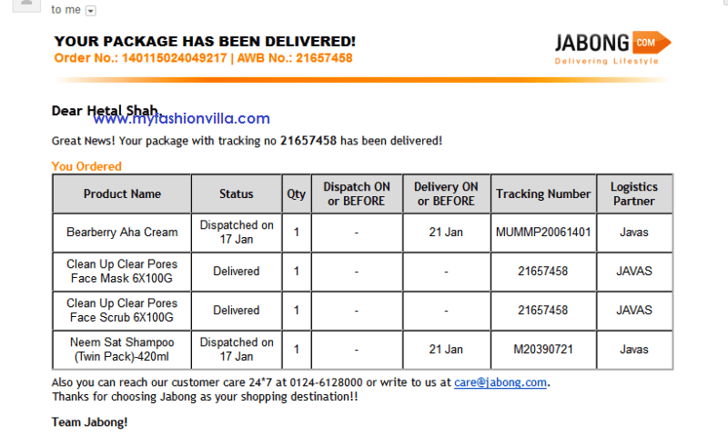 Jabong Shopping Experience