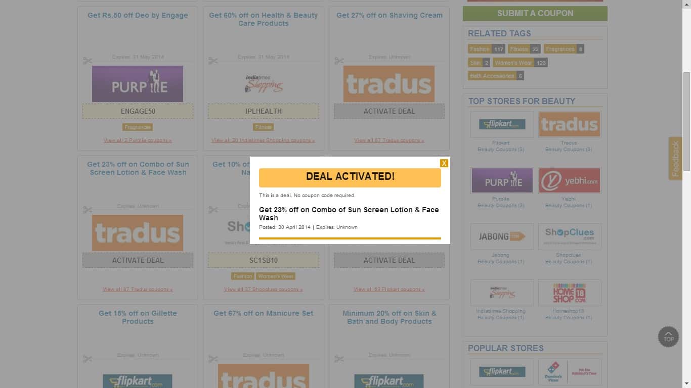 Tradus discount coupon