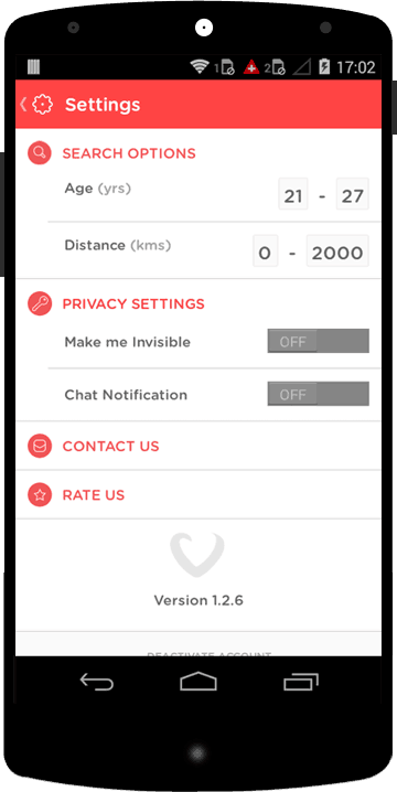 Vee Privacy Settings