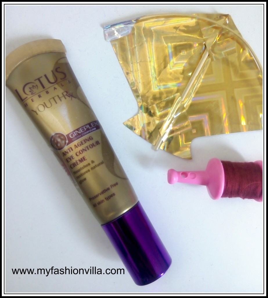 lotus herbals youthrx anti-ageing eye contour cream review