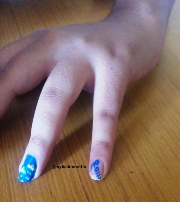 Monsoon Rain Nail Art