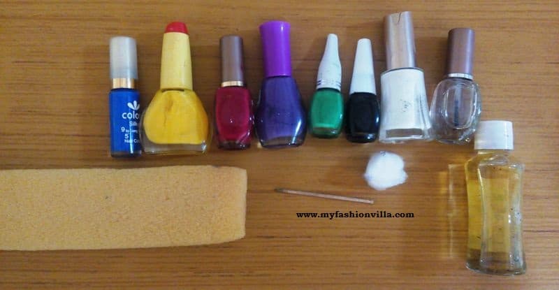 Monsoon nail art tutorial